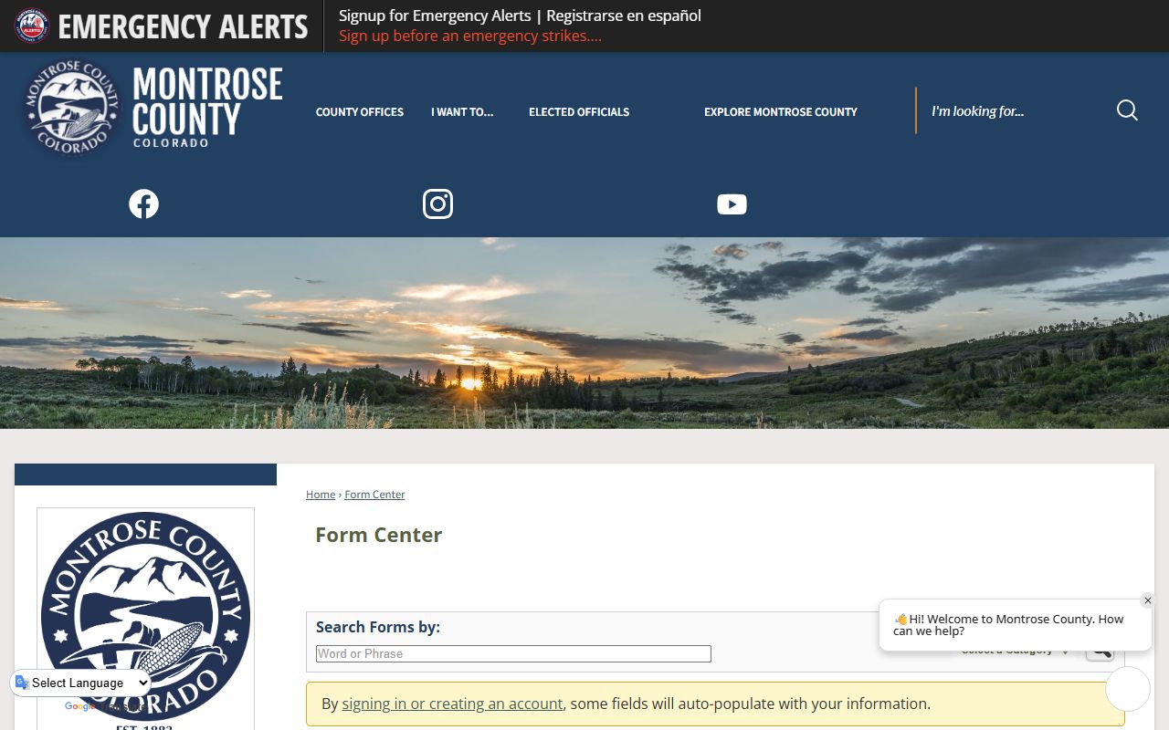 Montrose County inmate records MCSO online records request form